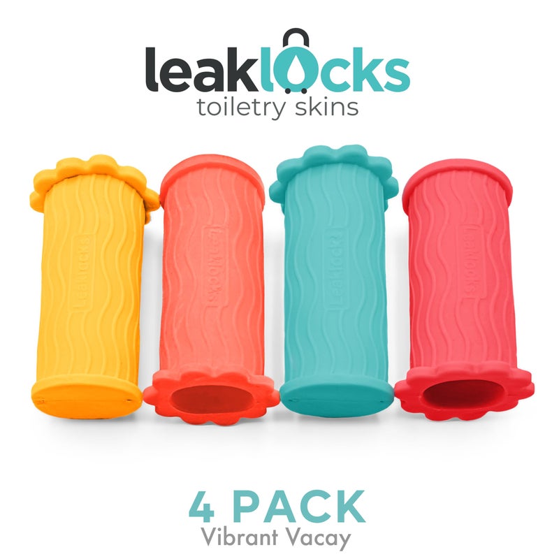 Rinseroo LeakLocks Toiletry Skins Elastic Sleeve for Leak Proofing Travel Container in Luggage. For Standard and Travel Sized Toiletries. Reusable Accessory for Travel Bag Suitcase and Carry-on Luggage - Image 3